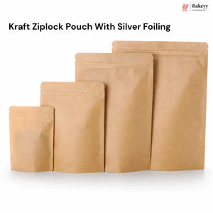 Kraft_Ziplock_Pouch_With_Silver_Foiling - Bakeyy.com