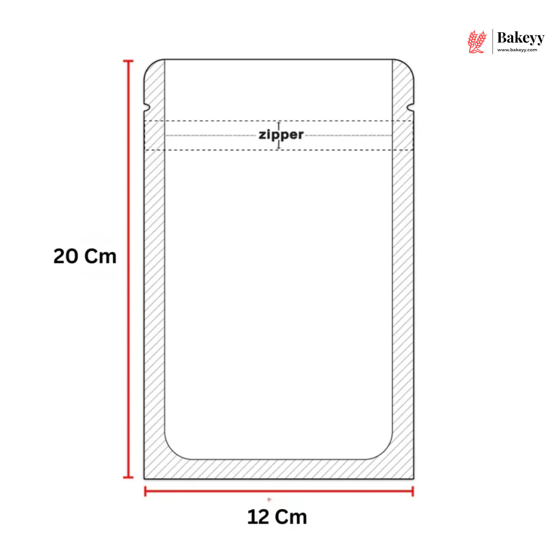 Kraft Ziplock Pouch With Silver Foiling 4