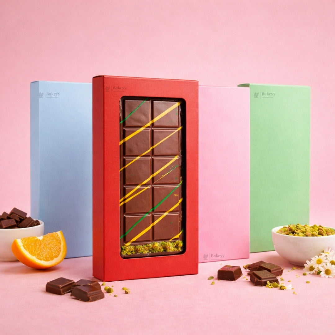 Kunafa Chocolate Box with Window | Premium Bar Packaging Box | Multiple Colors Available | Pack of 25