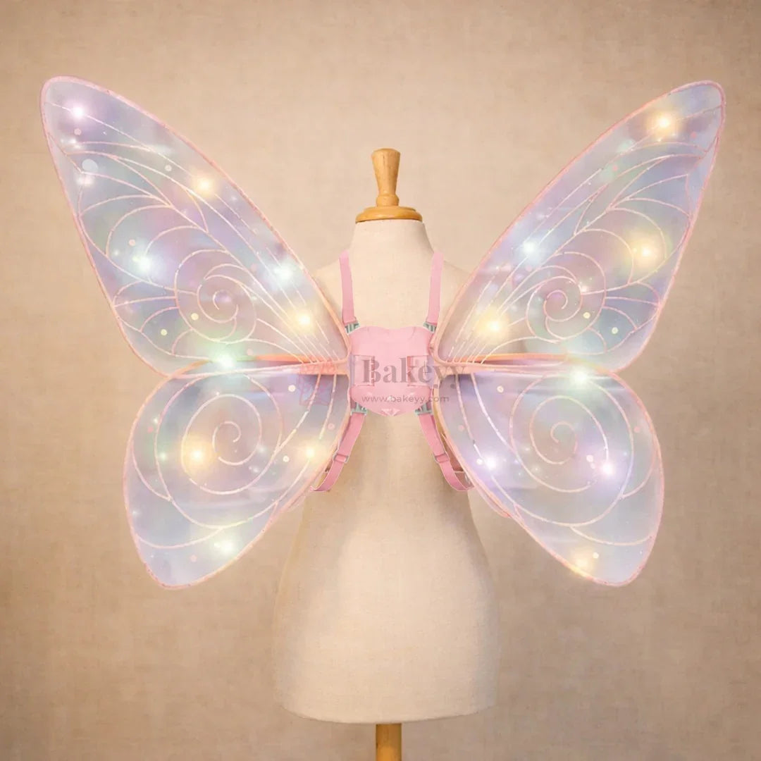 LEDFairyButterflyWingsforKidsLight-UpCostumeWingsParty_Birthday_Dress-UpCostume65cmPackof1_4 - Bakeyy.com