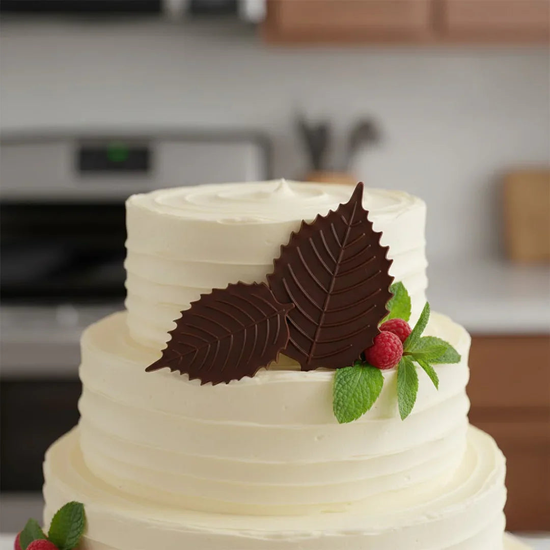 Leaf Silicone Fondant Veiner Mold Double Leaf Texture Press for Cake Decoration Pack of 1