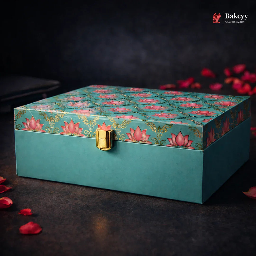 Lotus_Rectangular_Hamper_Box_Luxury_Storage_Box - Bakeyy.com