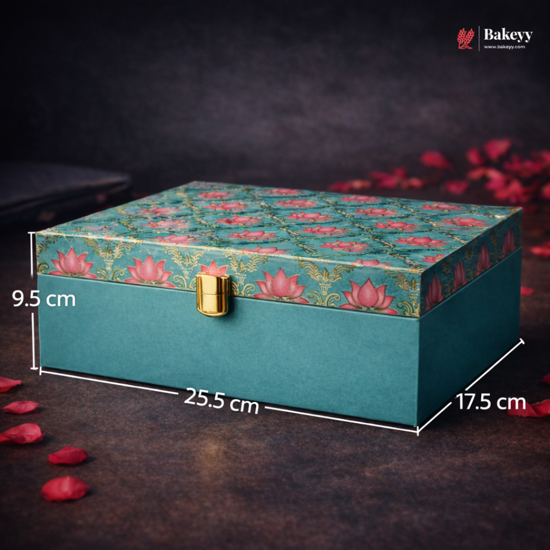 Lotus Rectangular Hamper Box | Luxury Storage Box 1