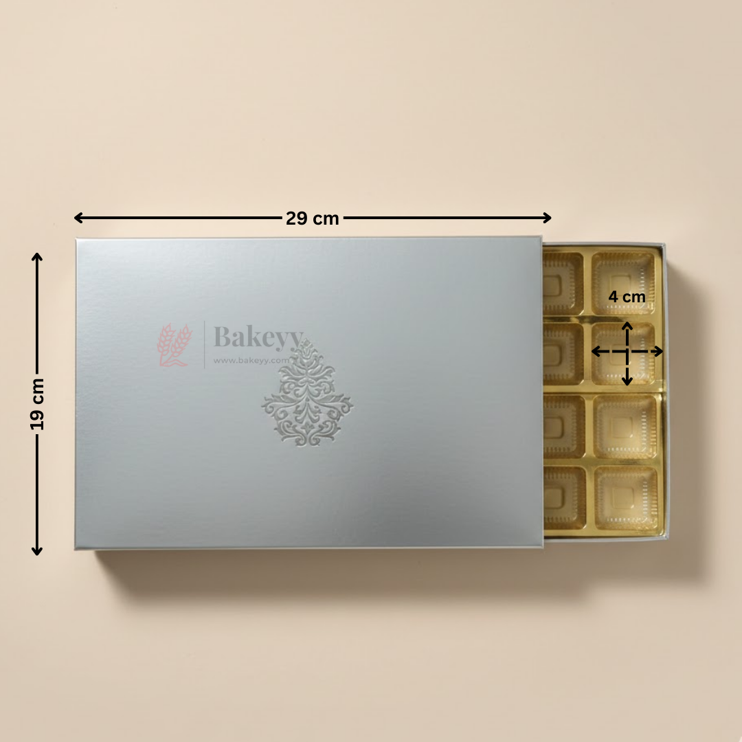 Luxury Flexible Chocolate Gift Box with Gold Tray 24 Cavity Festive & Wedding Packaging Pack of 10