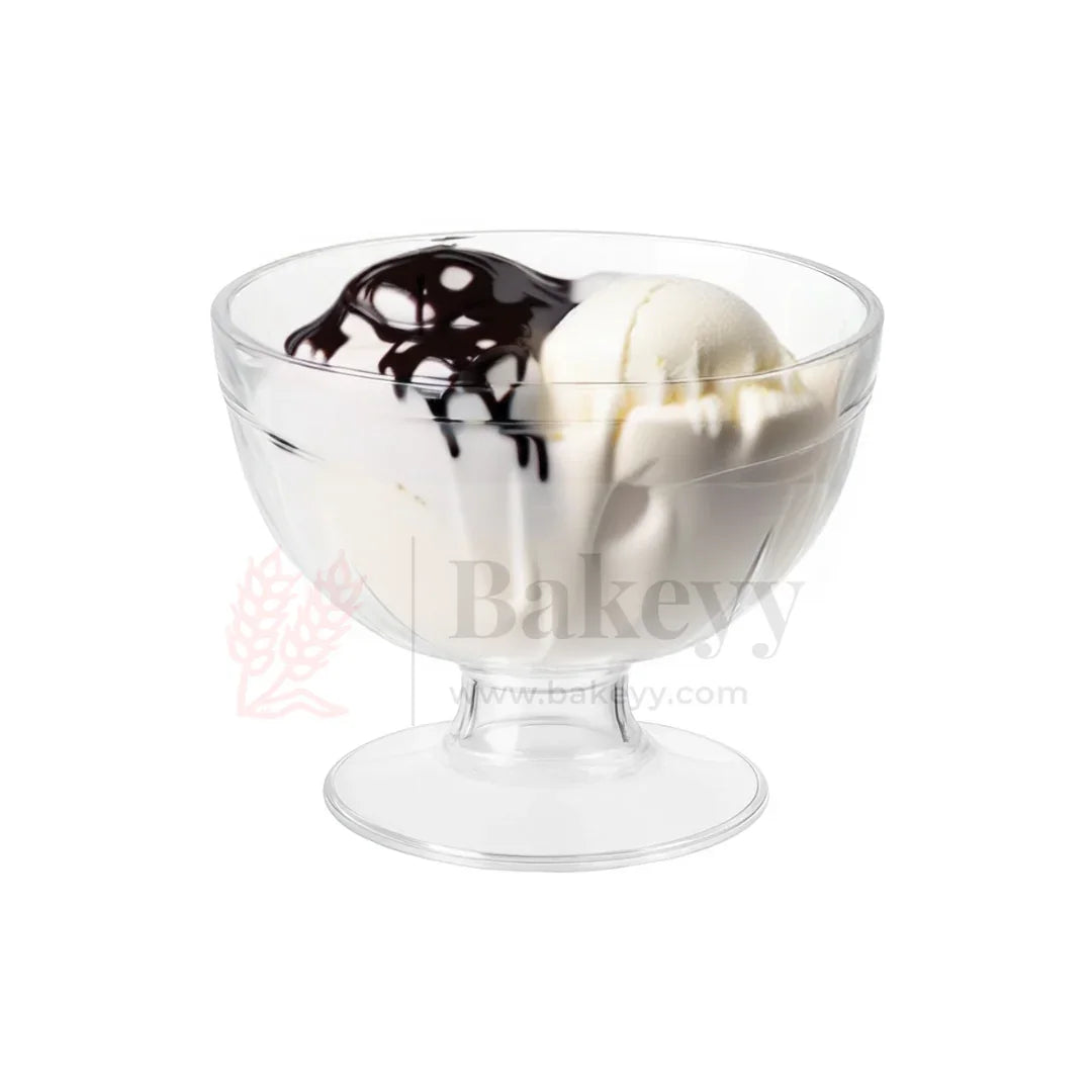 Clear Acrylic Ice Cream Bowl | Pack Of 12 | D41 - Bakeyy.com - India - Clear Acrylic Ice Cream Bowl | Pack Of 12 | D41 - Default Title