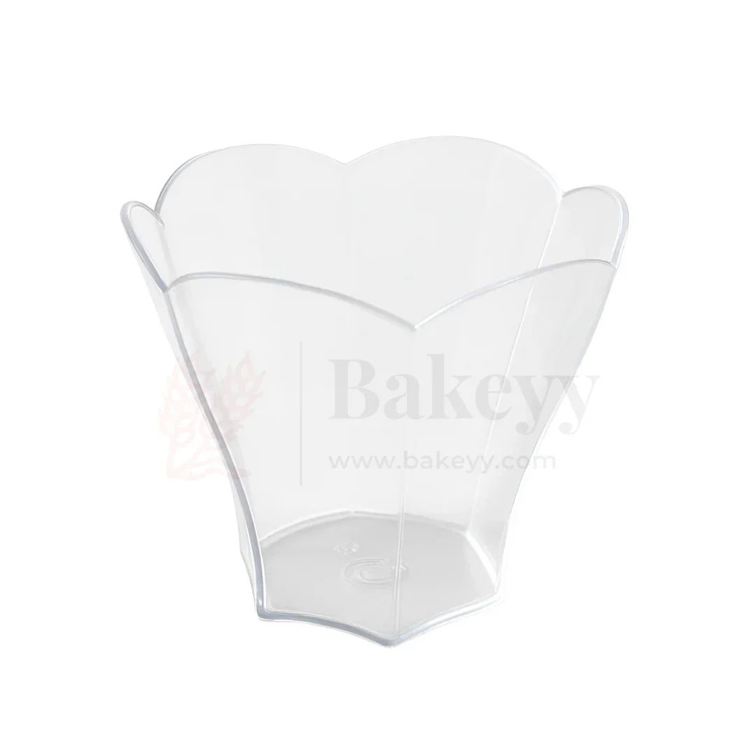 Petal-Shaped Transparent Mousse Cups | Pack Of 20 | D32 - Bakeyy.com - India - Petal-Shaped Transparent Mousse Cups | Pack Of 20 | D32 - Default Title