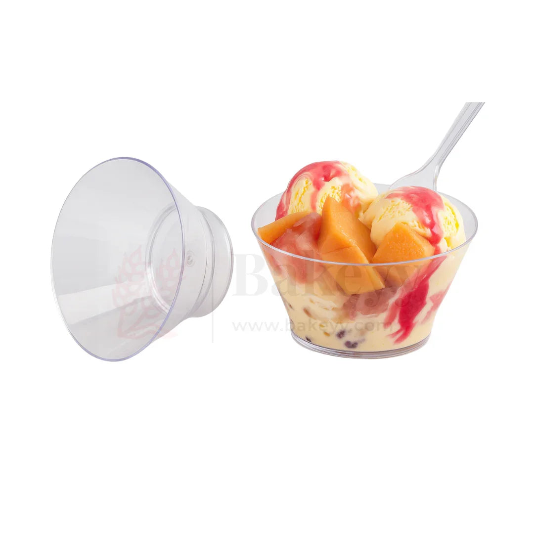 Clear PET Dessert Bowls | Pack Of 40 | Elegant Disposable Cups | D17 - Bakeyy.com - India - Clear PET Dessert Bowls | Pack Of 40 | Elegant Disposable Cups | D17 - Default Title