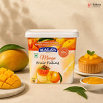 Mala’s Mango Fruit Filling | 50% Real Fruit | Dessert & Bakery Use | 1 Kg | Pack of 1