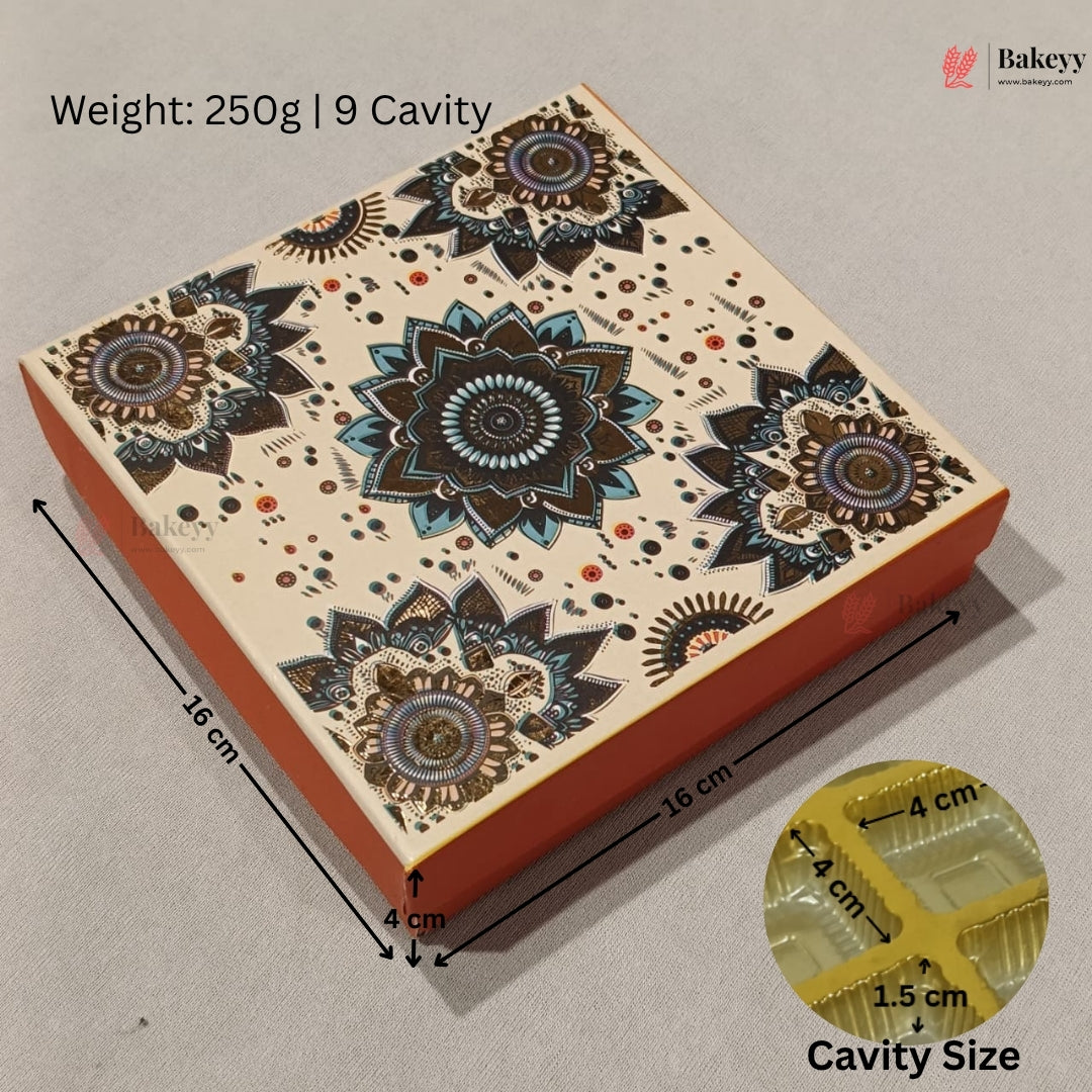 Mandala Printed Sweet & Chocolate Gift Box | With & Without Cavity | Multiple Capacities