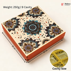 Mandala Printed Sweet & Chocolate Gift Box | With & Without Cavity | Multiple Capacities | Pack of 4