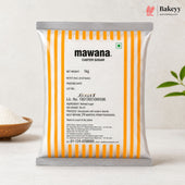 Mawana caster sugar package with yellow stripes on a white background