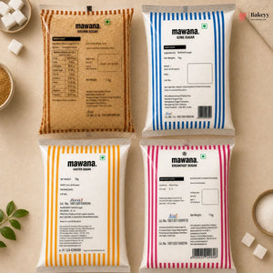 Mawana Baking Sugar 1 kg | Brown Sugar, Caster Sugar, Icing Sugar & Breakfast Sugar | Pack of 1
