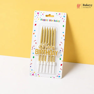 MetallicFinishCakeCandleswithTopper_1 - Bakeyy.com