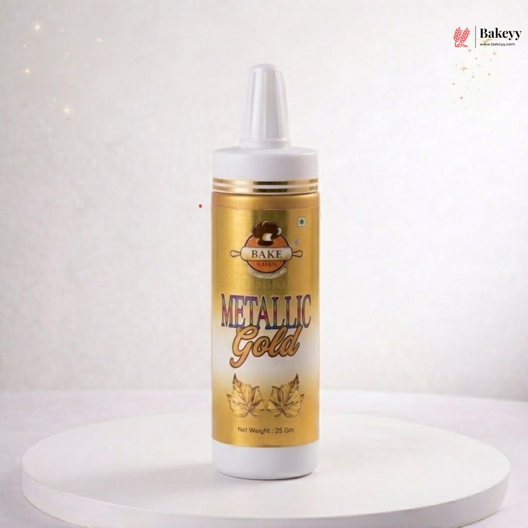 Metallic Food Color Powder | Rose Gold, Copper, Gold & Silver | 25gm Each | Pack of 1