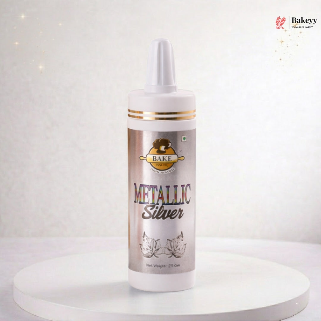 Metallic Food Color Powder | Rose Gold, Copper, Gold & Silver | 25gm Each | Pack of 1