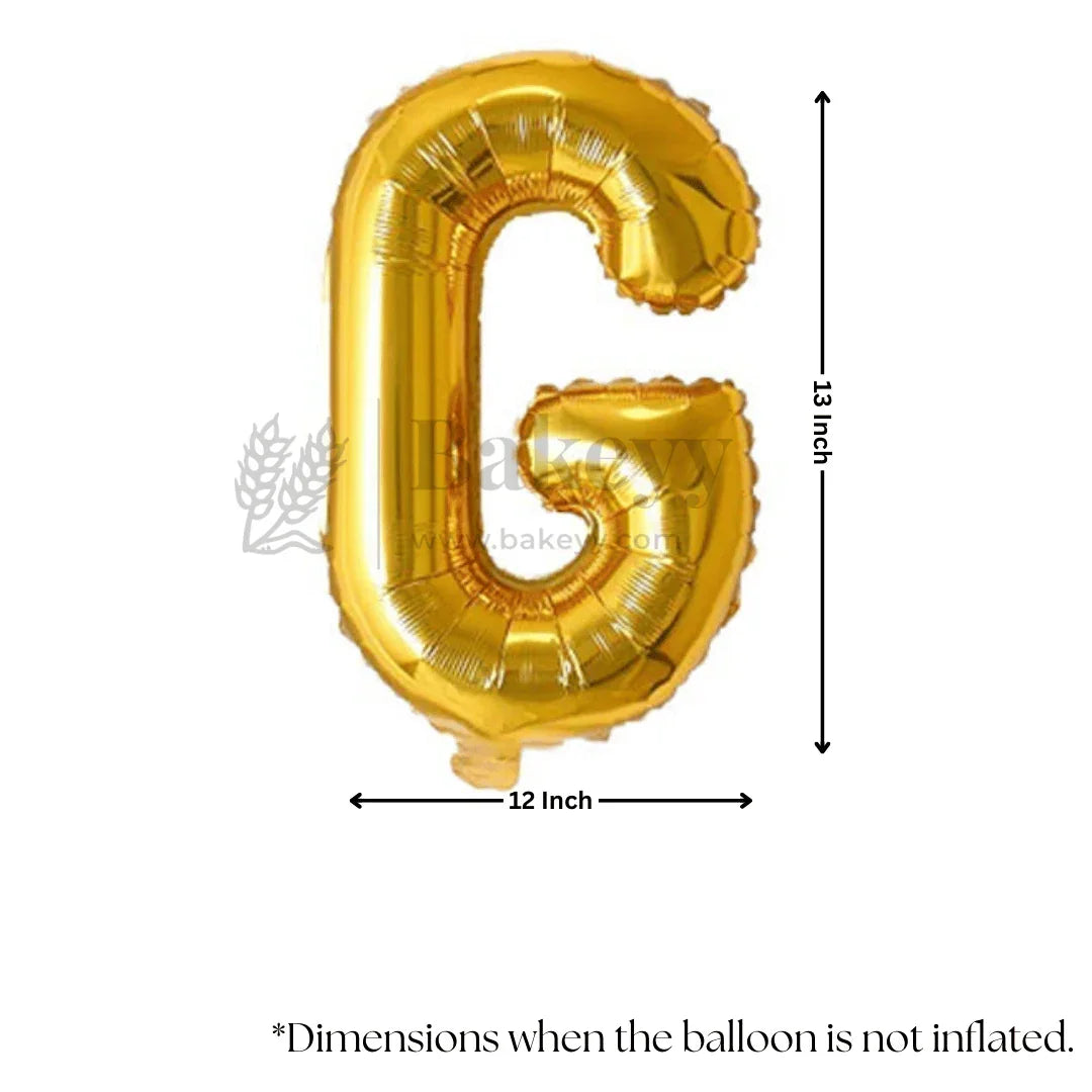 Metallic Gold Alphabet G Foil Balloon | Party Decoration | 1 Piece - Bakeyy.com - India - Metallic Gold Alphabet G Foil Balloon | Party Decoration | 1 Piece - Default Title