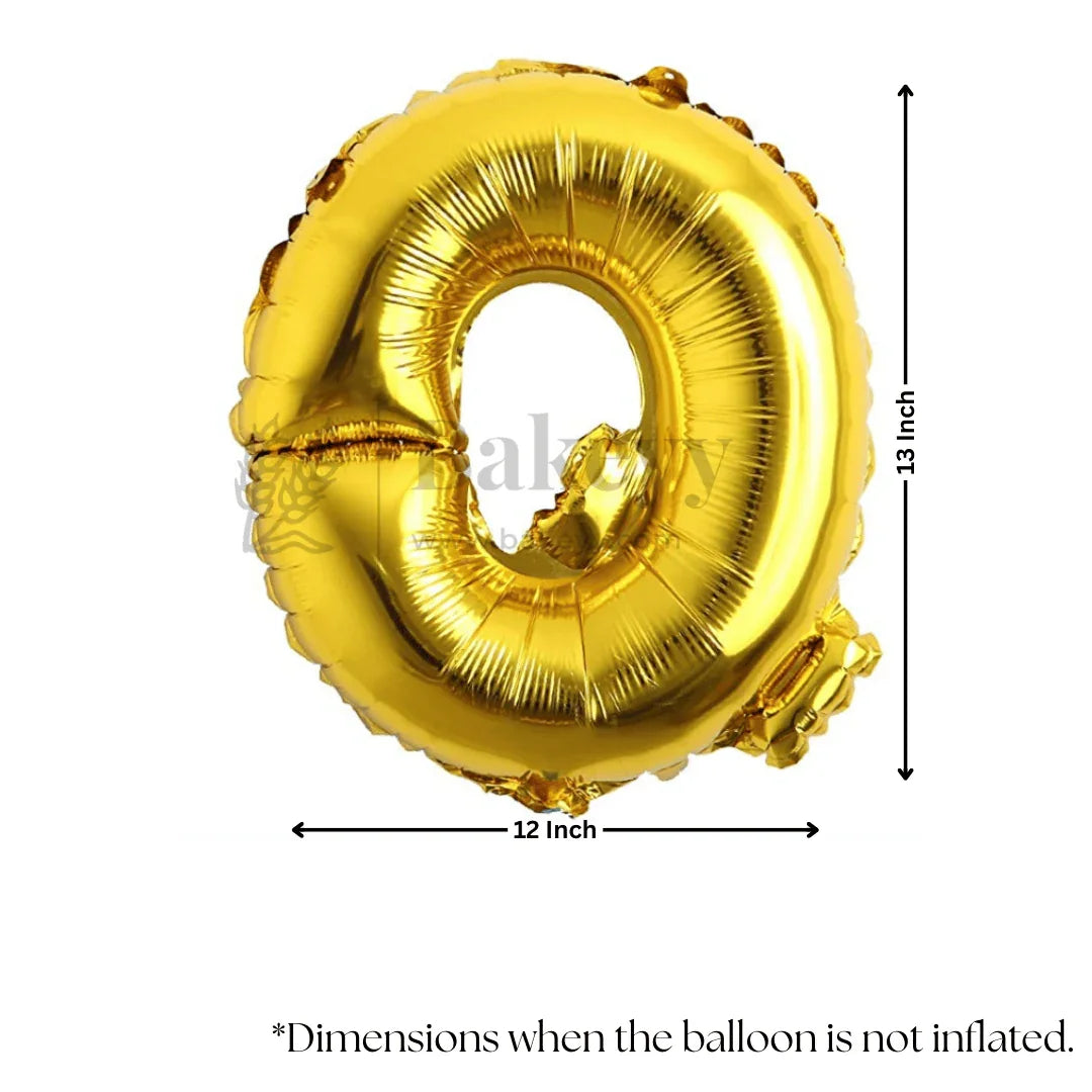 Metallic Gold Alphabet Q Foil Balloon | Party Decoration | 1 Piece - Bakeyy.com - India - Metallic Gold Alphabet Q Foil Balloon | Party Decoration | 1 Piece - Default Title