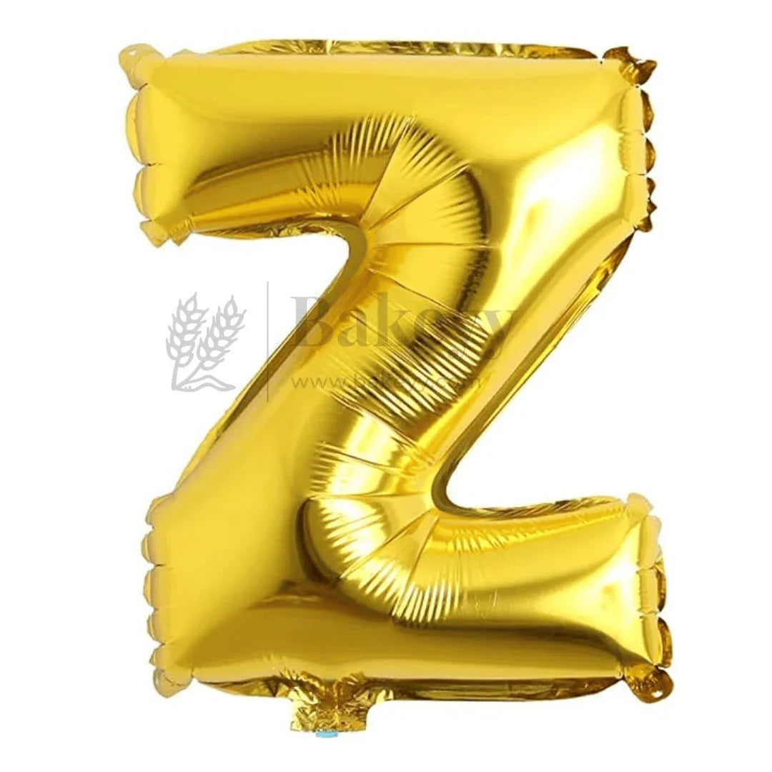 Metallic Gold Alphabet Z Foil Balloon | Party Decoration | 1 Piece - Bakeyy.com - India - Metallic Gold Alphabet Z Foil Balloon | Party Decoration | 1 Piece - Default Title