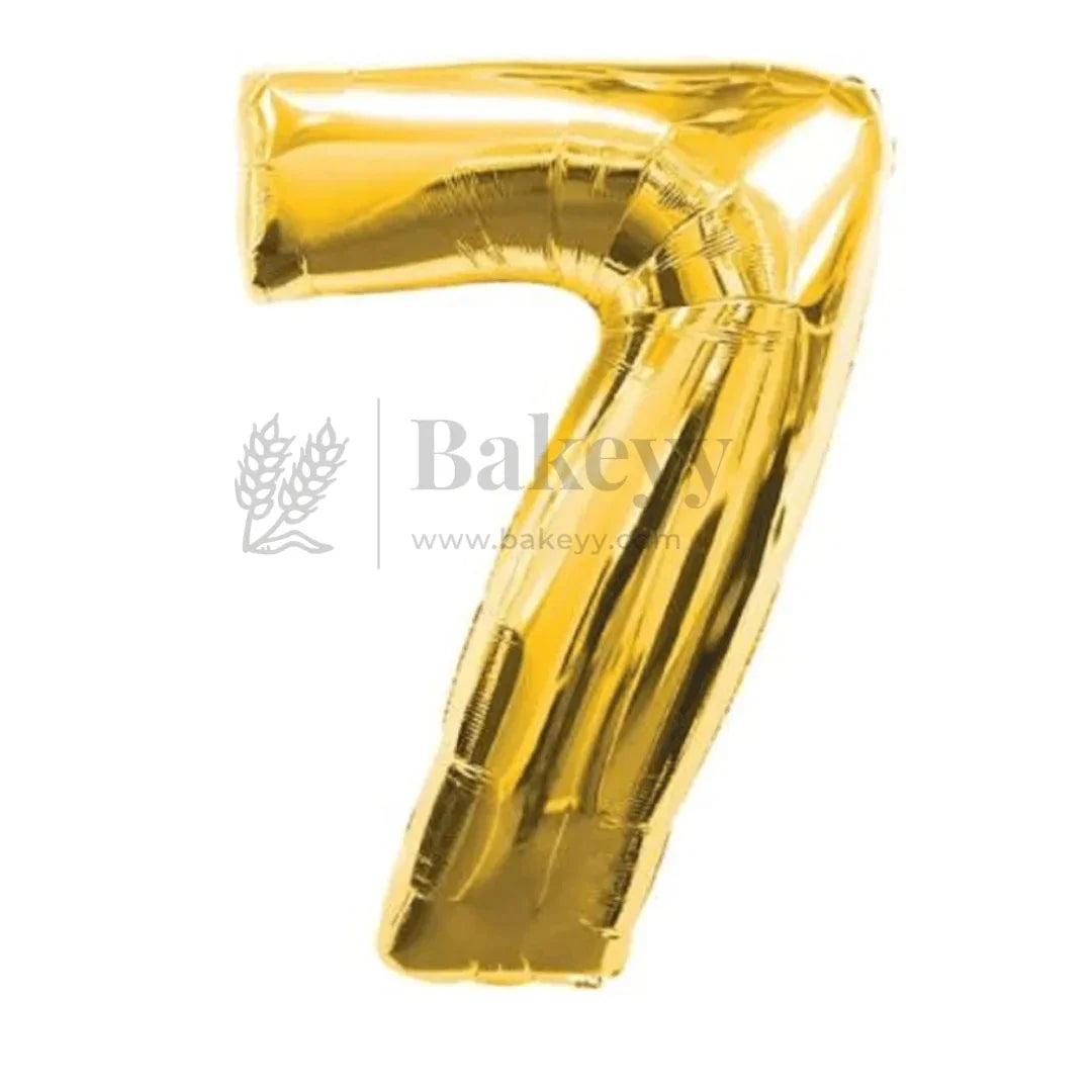 Metallic Gold Number Foil Balloon | Party Decoration | 1 Piece - Bakeyy.com - India - Metallic Gold Number Foil Balloon | Party Decoration | 1 Piece - 7 30.00