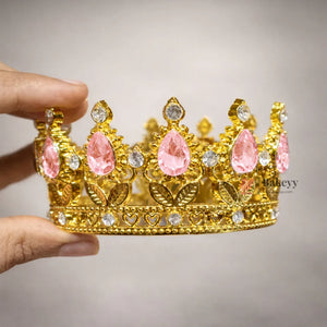 MiniRoyalCrownCakeTopper_DecorativeGoldenCrownwithCrystalStones_8 - Bakeyy.com