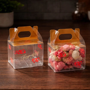 MiniTransparentPVCGiftBoxwithHandle - Bakeyy.com