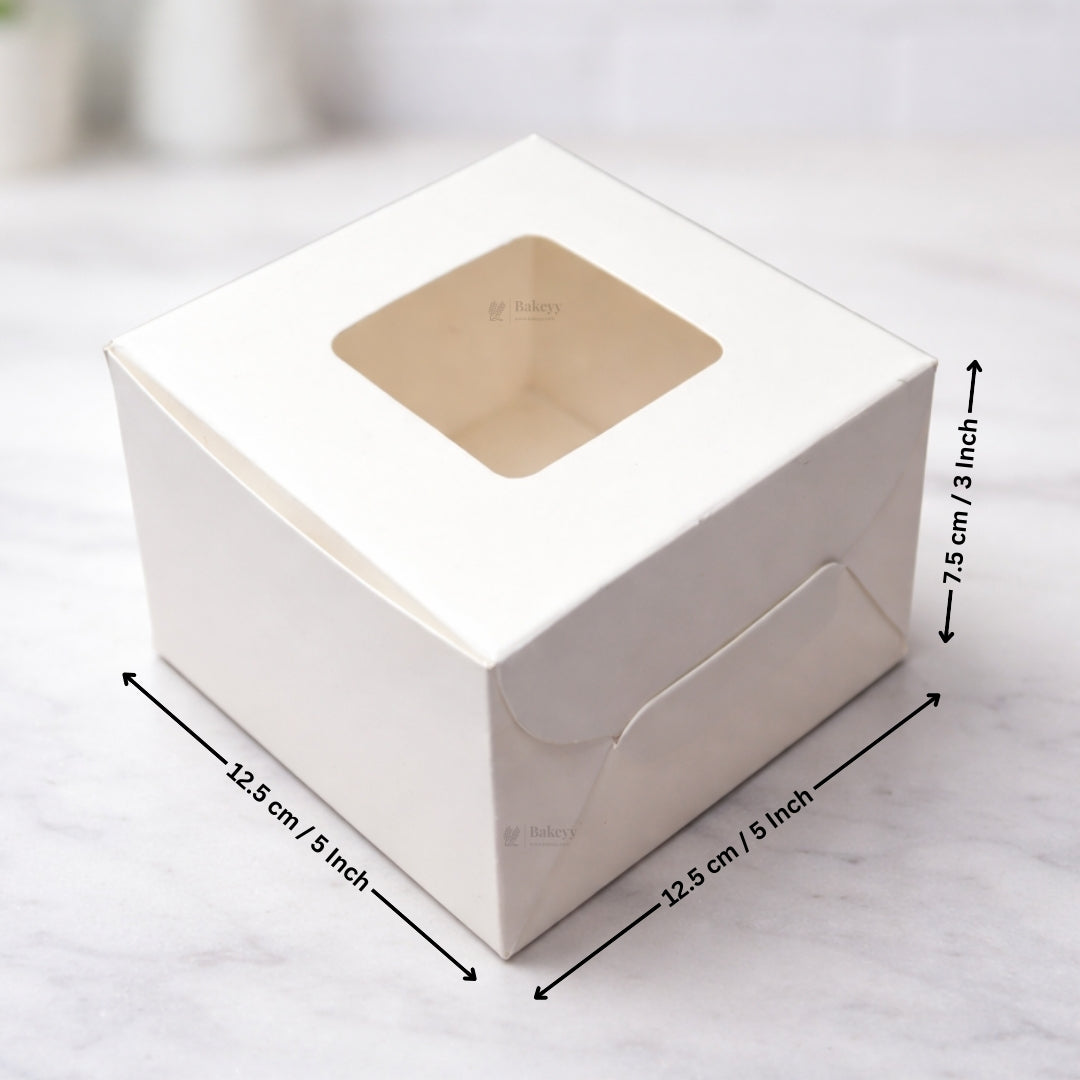 Mini Cake Box with Window – White | 3 Sizes Available | Pastry box | Mini cake gift box | Pack of 25