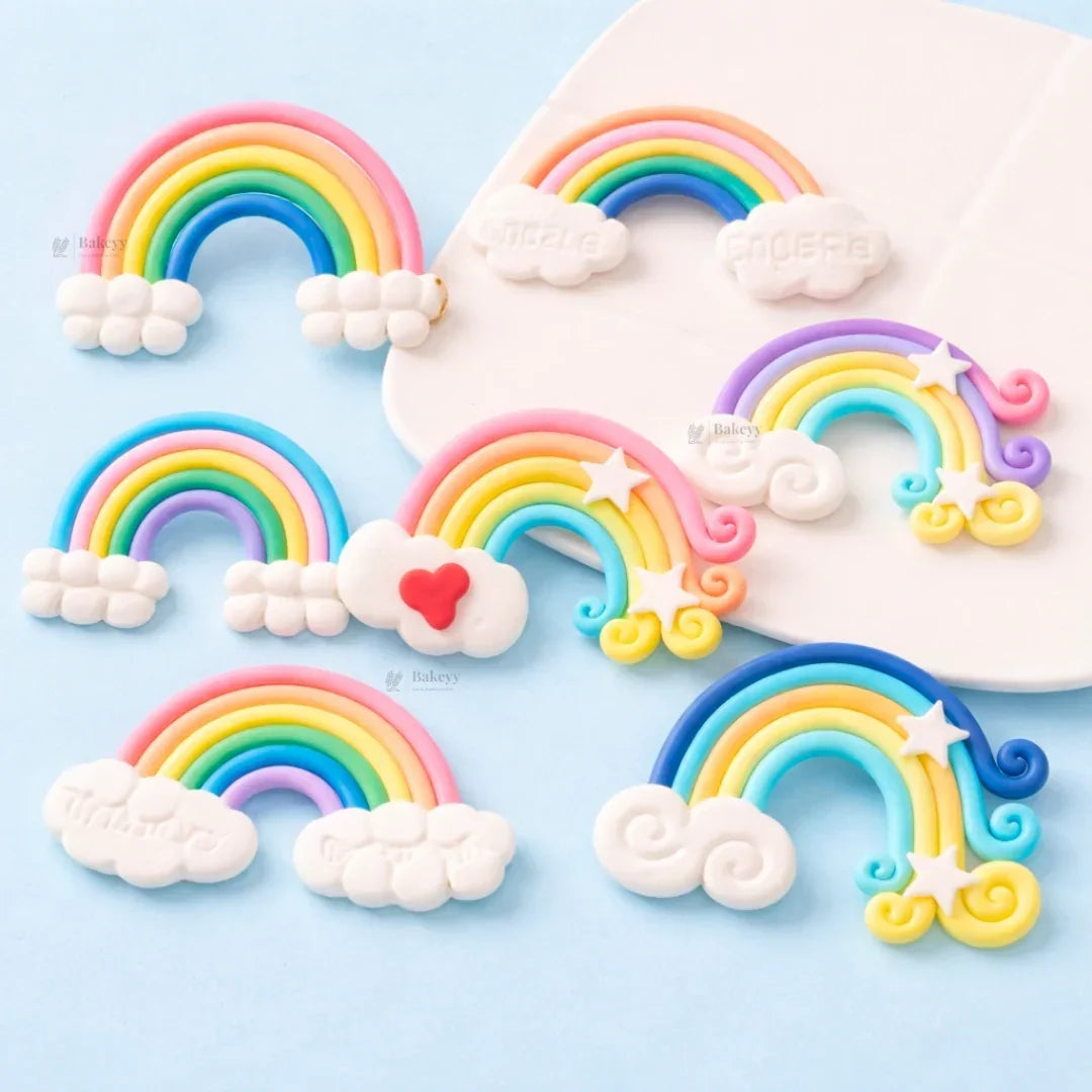 Mini Rainbow Cake Decoration Toppers | Cake Décor toppers | DIY Mini Toppers | Pack of 2 - Bakeyy.com - India - Mini Rainbow Cake Decoration Toppers | Cake Décor toppers | DIY Mini Toppers | Pack of 2 - Design 1 32.00