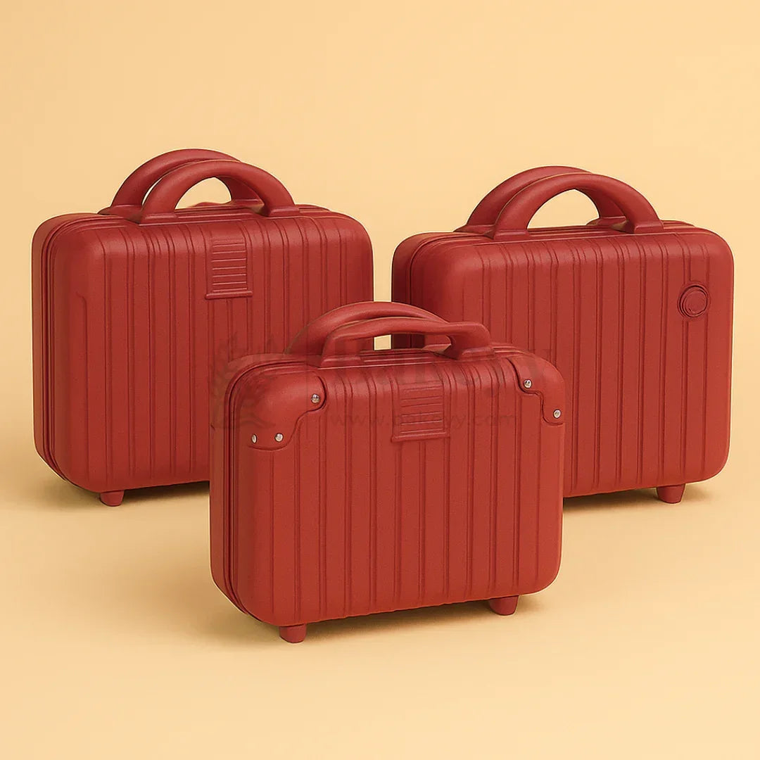 Mini Travel Storage Suitcase | Multipurpose Hard-Shell Organizer | Hand Luggage | Bag Organizer | 1 Piece - Bakeyy.com - India - Mini Travel Storage Suitcase | Multipurpose Hard-Shell Organizer | Hand Luggage | Bag Organizer | 1 Piece - Red 730.00