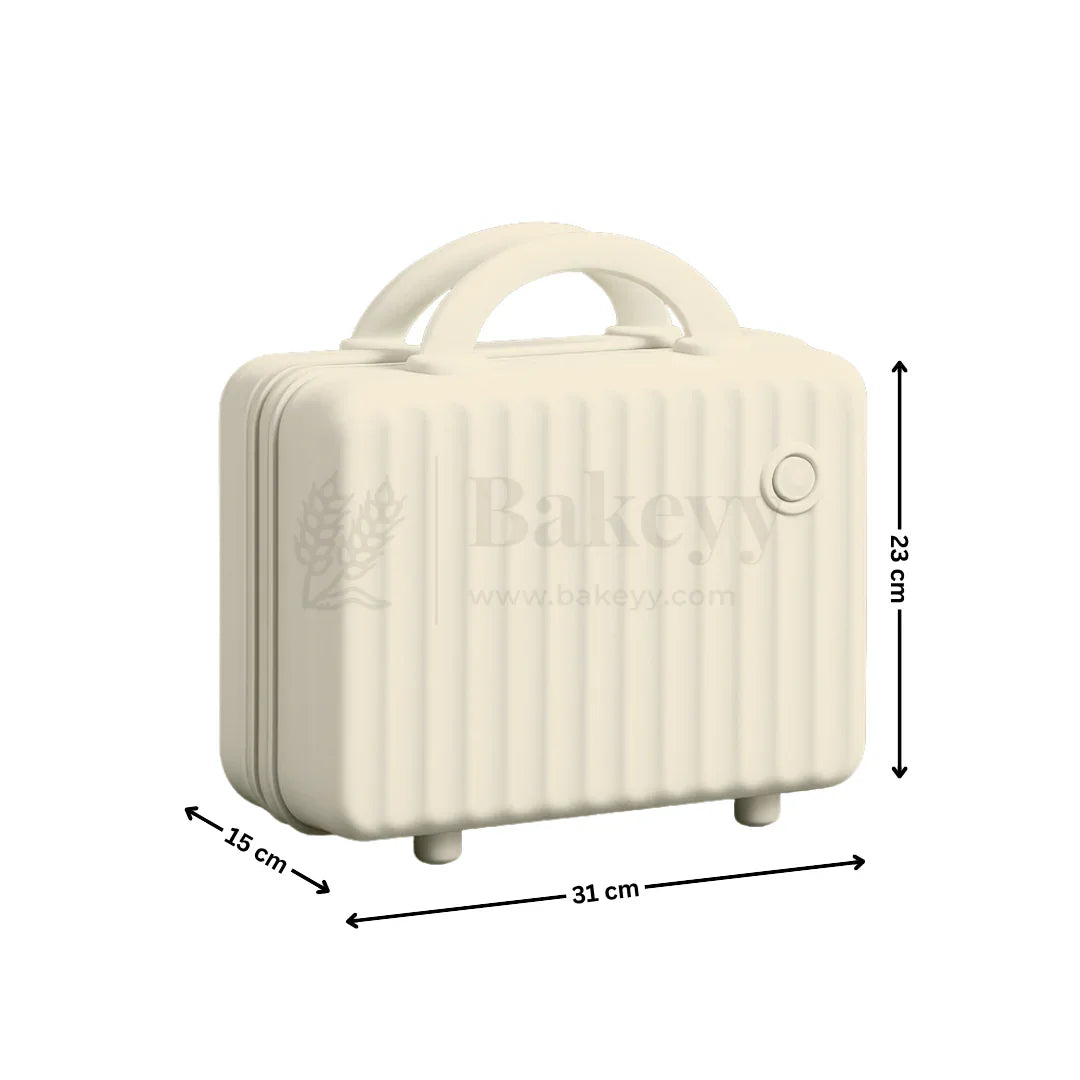 Mini Travel Storage Suitcase | Multipurpose Hard-Shell Organizer | Hand Luggage | Bag Organizer | 1 Piece - Bakeyy.com - India - Mini Travel Storage Suitcase | Multipurpose Hard-Shell Organizer | Hand Luggage | Bag Organizer | 1 Piece - White 730.00