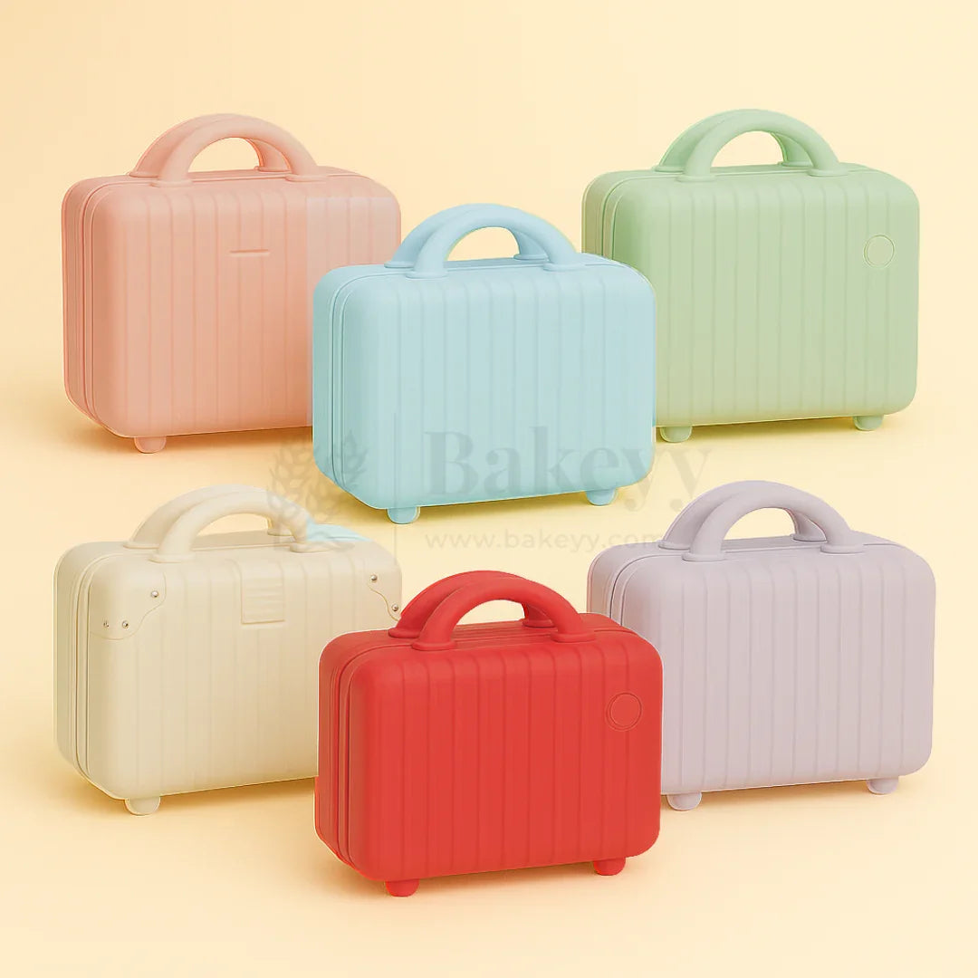 Mini Travel Storage Suitcase | Multipurpose Hard-Shell Organizer | Hand Luggage | Bag Organizer | 1 Piece - Bakeyy.com - India - Mini Travel Storage Suitcase | Multipurpose Hard-Shell Organizer | Hand Luggage | Bag Organizer | 1 Piece - White 730.00