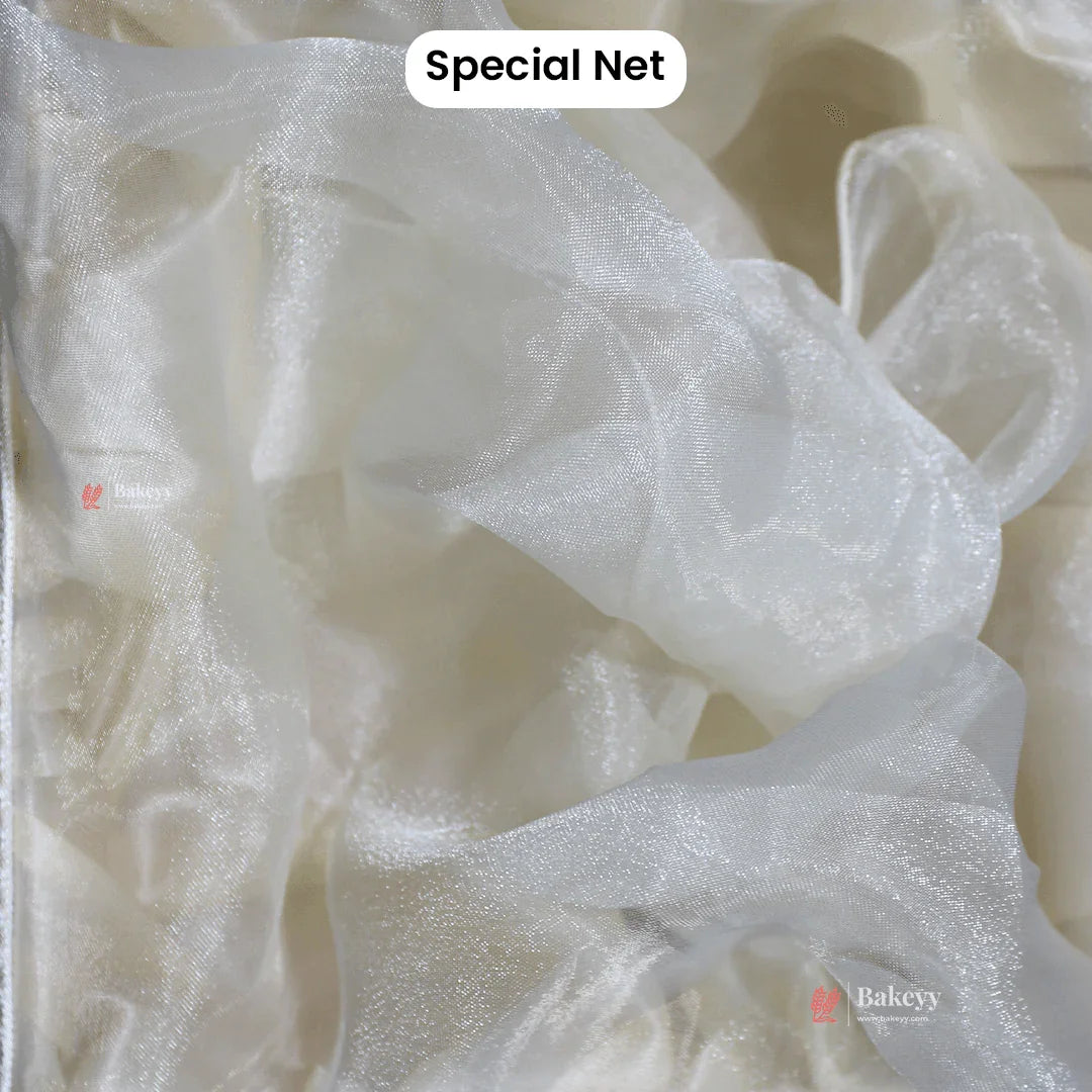 Mint_Green_Crystal_Mesh_Hamper_-_Elegant_Square_Gifting_Tray_-_special_net_white - Bakeyy.com