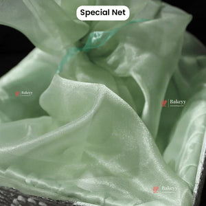 Mint_Green_Crystal_Mesh_Hamper_-_Elegant_Square_Gifting_Tray_net_image-bakeyy.com - Bakeyy.com