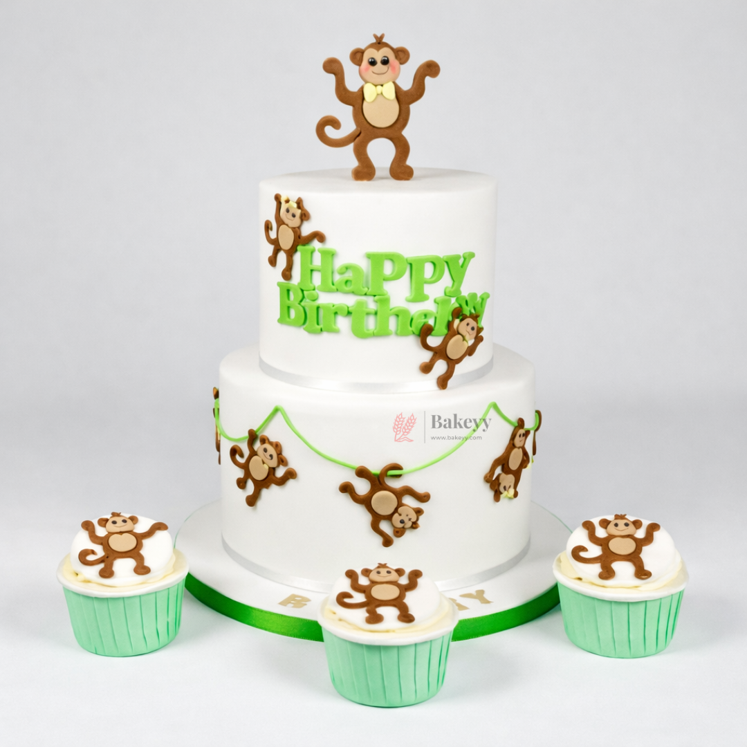 Monkey Fondant & Cookie Cutter Set