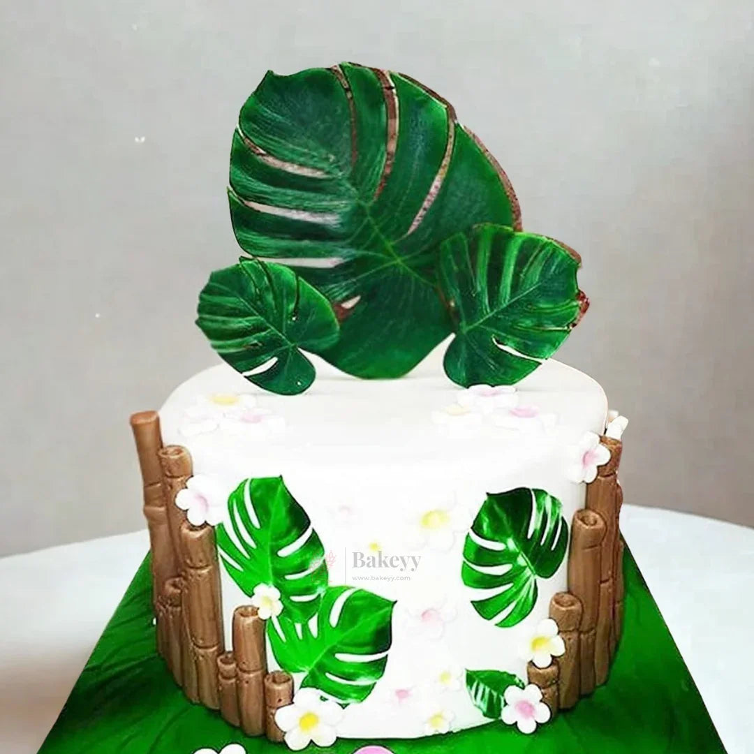 Monstera Leaf Silicone Fondant Mold | Tropical Leaf Cake Topper Mould | 3 Leaf Design | Pack of 1