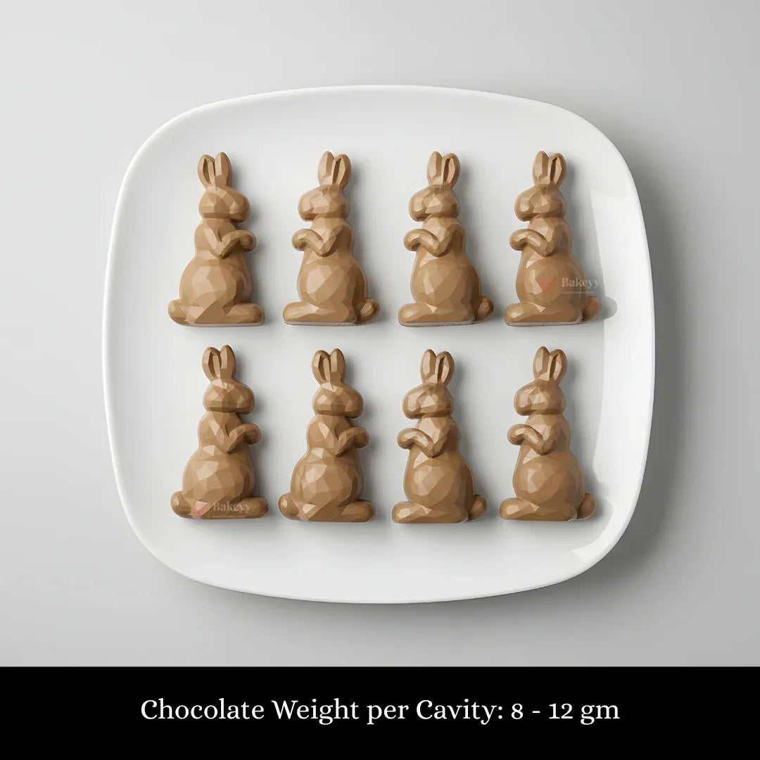 Mould - 657 | Geometric Rabbit Design| 4 Cavity | Pack of 1