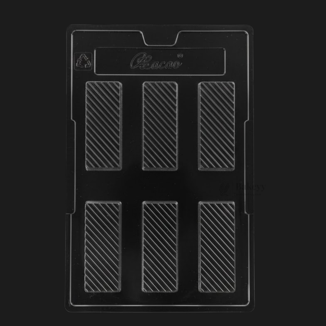 Mould 097 | Wafer Bar Chocolate Mould | Rectangular Wafer Filling Chocolate Shape | Food-Grade Plastic | Pack of 1