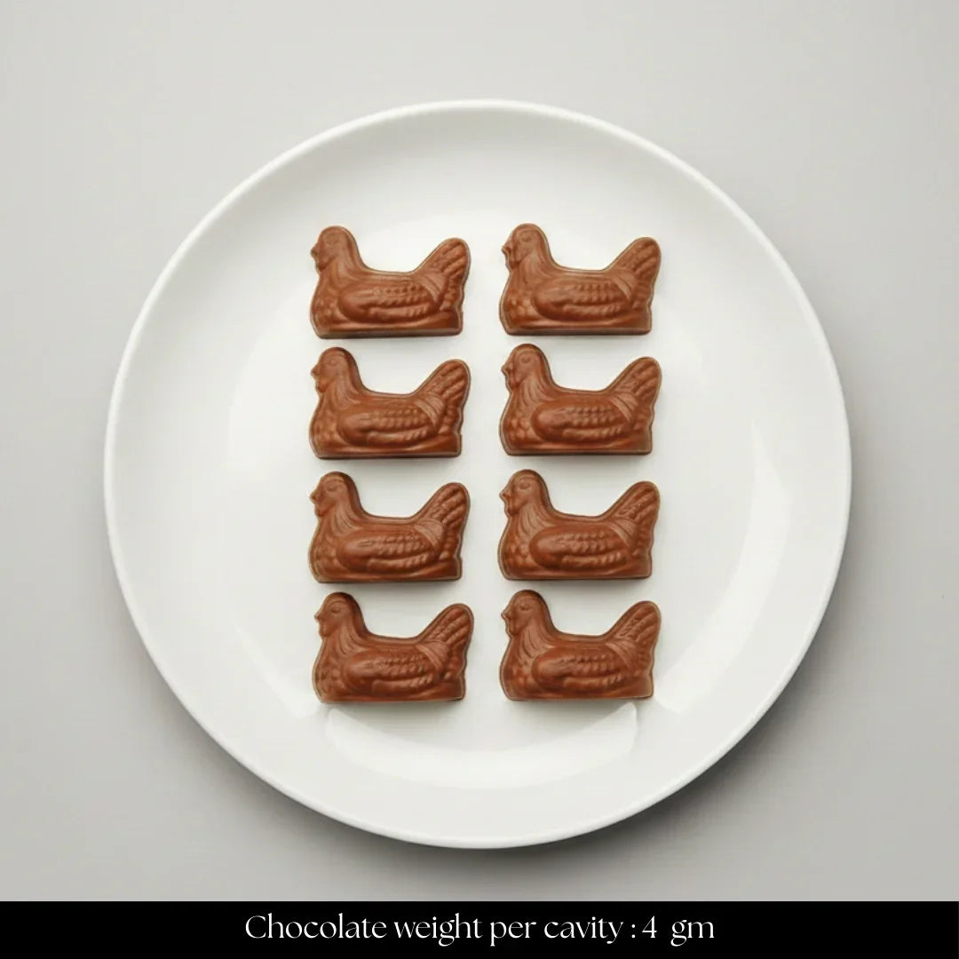 Mould112SmallChickenChocolateMould8CavityPackof1_3 - Bakeyy.com