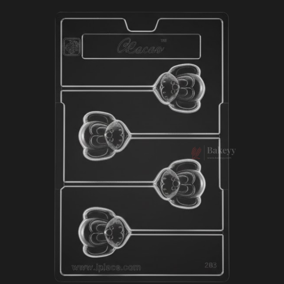 Mould 293 | Monkey Face Chocolate Lollipop Mould | Clear Plastic Candy & Chocolate Making Mold | Pack of 1