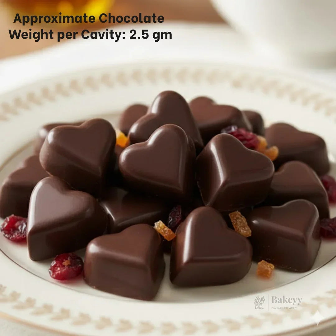 Mould 365 | Mini Heart Chocolate Mould | Little Hearts Chocolate Shape | 24 Cavity | Pack of 1 - Bakeyy.com - India - Mould 365 | Mini Heart Chocolate Mould | Little Hearts Chocolate Shape | 24 Cavity | Pack of 1 - Default Title 70.00
