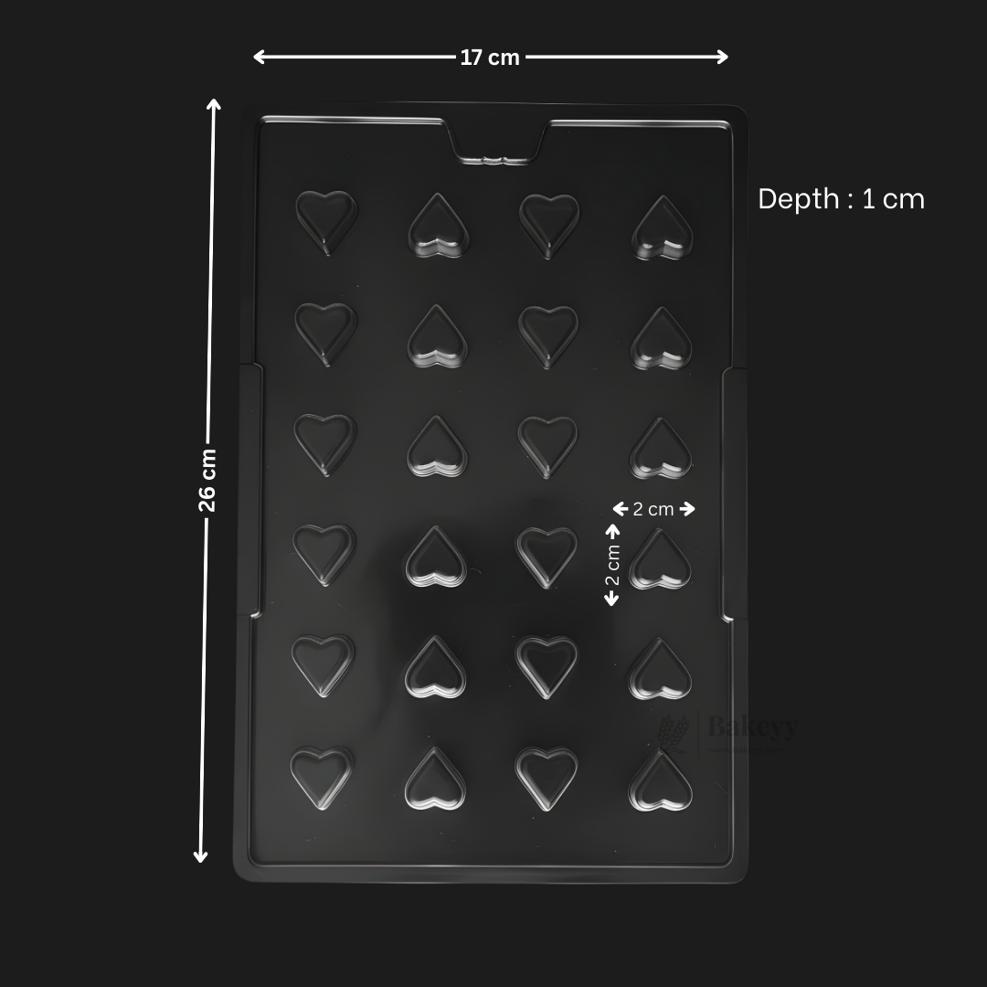 Mould 365 | Mini Heart Chocolate Mould | Little Hearts Chocolate Shape | Food-Grade Plastic Chocolate Mould | Pack of 1