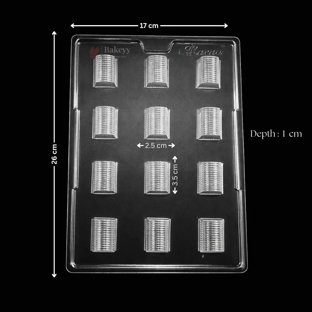 Mould 380 | Ridge Dome Chocolate Shape | 4 Cavity | Premium Mould Finish | Pack of 1