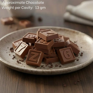 Mould398Alphabet_NumberChocolateMouldSquareLetterandDigitChocolateTrayFood-GradePlasticChocolateMouldPackof1_2 - Bakeyy.com