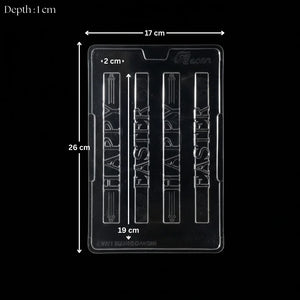 Mould419_Happy_Easter_Chocolate_Mould_4_Cavity_Pack_of_1 - Bakeyy.com