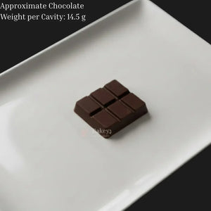 Mould478MiniChocolateBar_8CavityPolycarbonateChocolateMould5x5cmMiniBarsProfessionalChocolateMakingMould_3 - Bakeyy.com