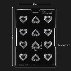 Mould558-HollowLoveHeartChocolateMouldTrayBakingAccessoriesPlasticChocolateMouldPartyFavorMouldPackof1_1 - Bakeyy.com
