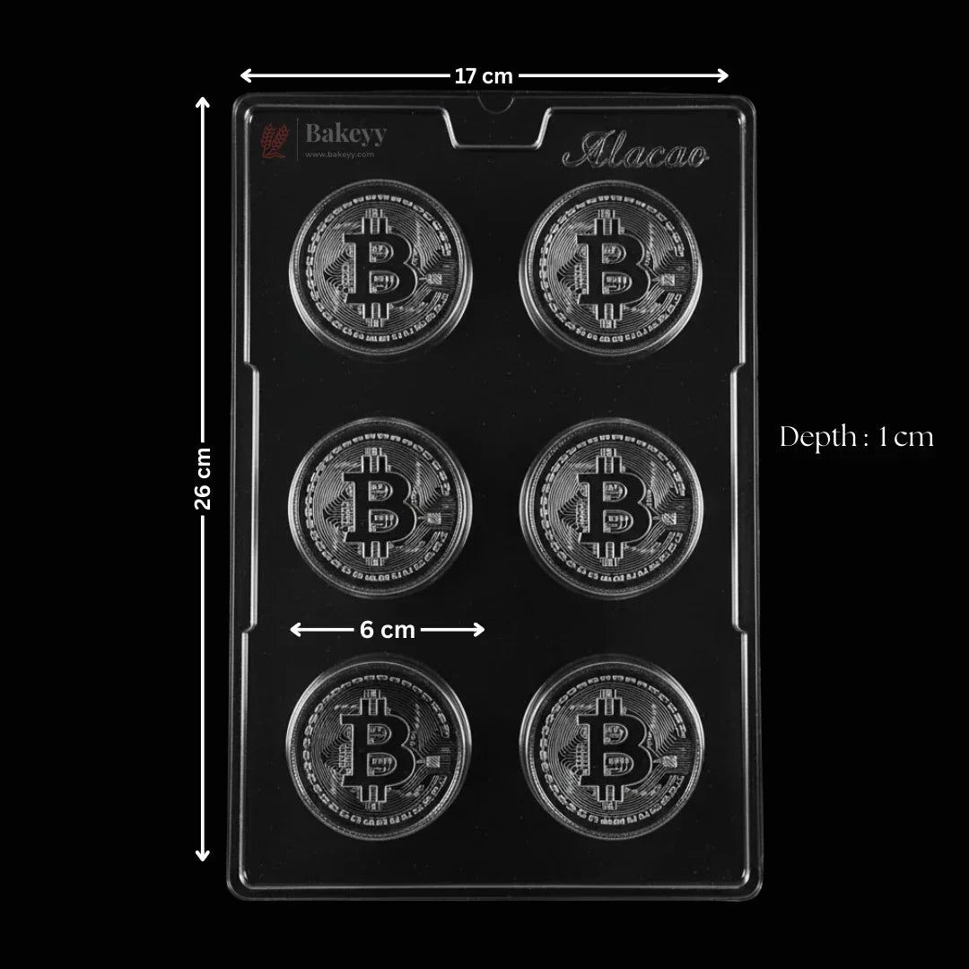 Mould 574 | Bitcoin Chocolate Mould | 9 Cavity | Pack of 1 - Bakeyy.com - India - Mould 574 | Bitcoin Chocolate Mould | 9 Cavity | Pack of 1 - Default Title 70.00