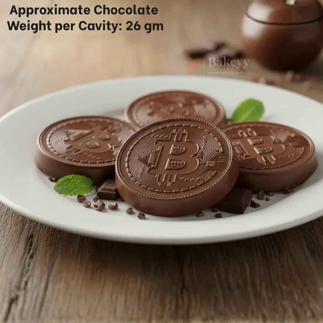 Mould 574 | Bitcoin Chocolate Mould | 9 Cavity | Pack of 1 - Bakeyy.com - India - Mould 574 | Bitcoin Chocolate Mould | 9 Cavity | Pack of 1 - Default Title 70.00