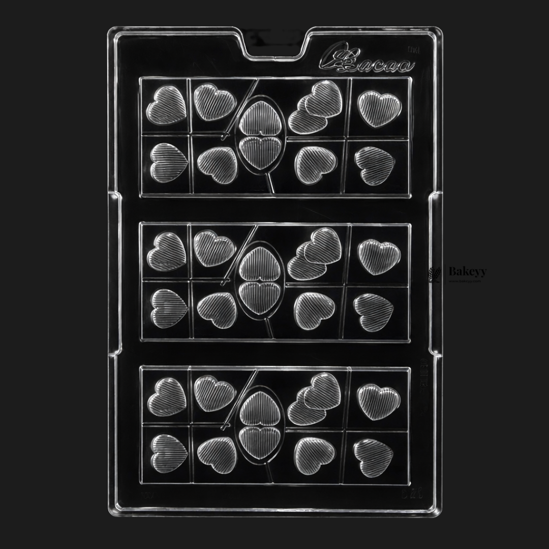 Mould 620 |Chocolate Heart Assorted Mould | Baking Accessories | Party Favor Mould | Pack of 1