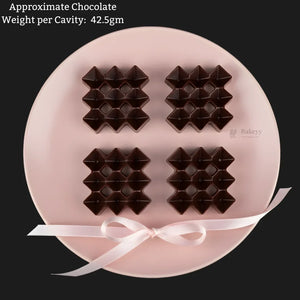 Mould648DiamondGridChocolateMouldBakingAccessoriesPartyFavorMouldPackof1_3 - Bakeyy.com