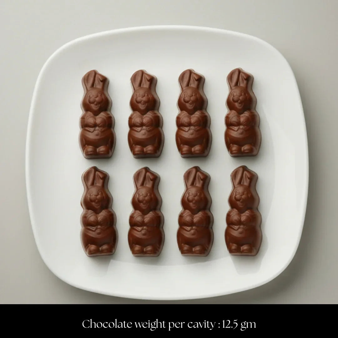 Mould 64 | Small Easter Rabbit Chocolate Mold | 6 Cavity | Pack of 1